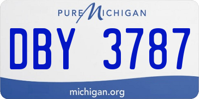 MI license plate DBY3787