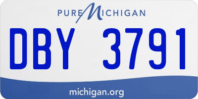 MI license plate DBY3791