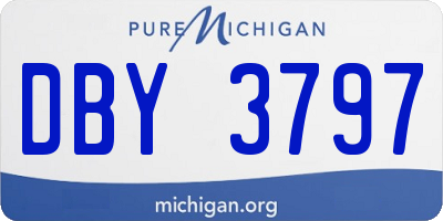 MI license plate DBY3797