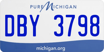 MI license plate DBY3798