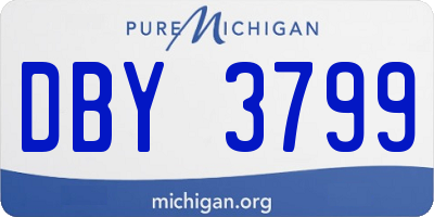 MI license plate DBY3799
