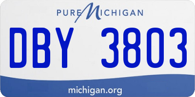 MI license plate DBY3803