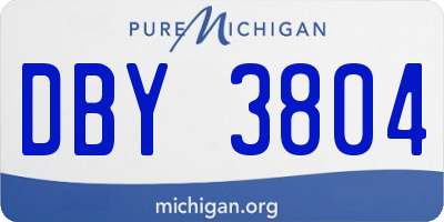 MI license plate DBY3804