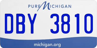 MI license plate DBY3810