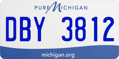 MI license plate DBY3812