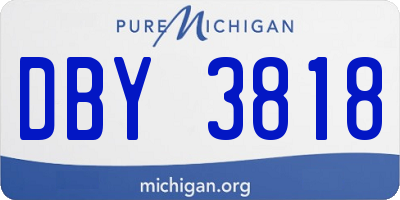MI license plate DBY3818