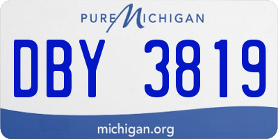 MI license plate DBY3819