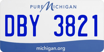 MI license plate DBY3821