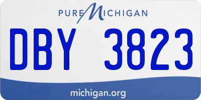 MI license plate DBY3823