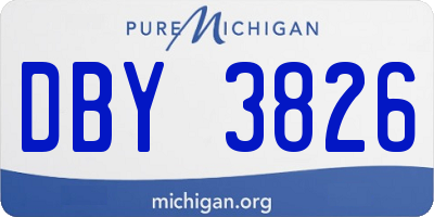 MI license plate DBY3826