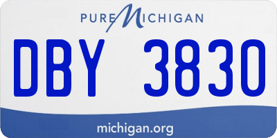 MI license plate DBY3830