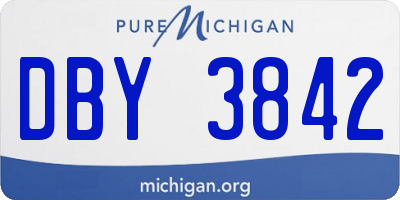 MI license plate DBY3842