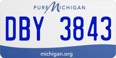 MI license plate DBY3843