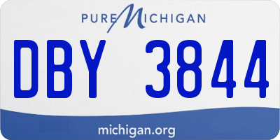 MI license plate DBY3844