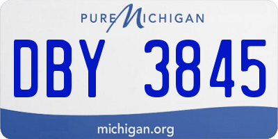 MI license plate DBY3845