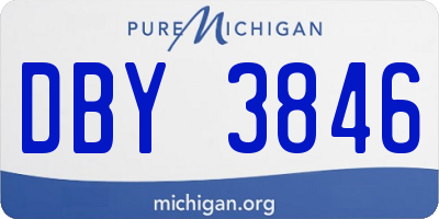 MI license plate DBY3846