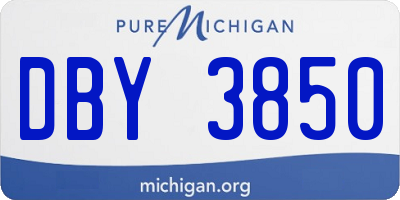 MI license plate DBY3850