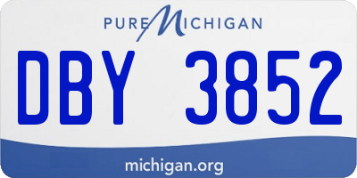 MI license plate DBY3852
