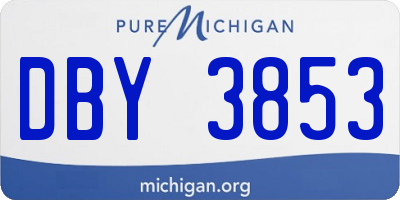 MI license plate DBY3853