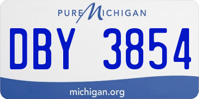MI license plate DBY3854