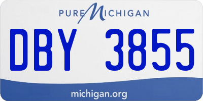 MI license plate DBY3855