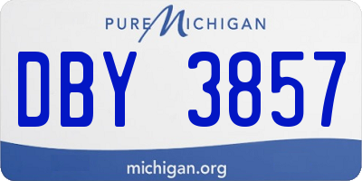 MI license plate DBY3857
