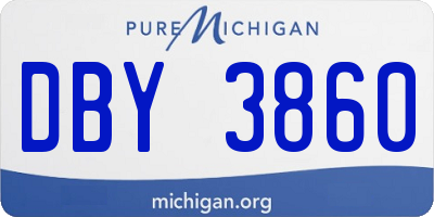 MI license plate DBY3860