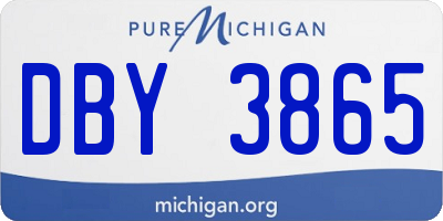 MI license plate DBY3865