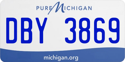 MI license plate DBY3869