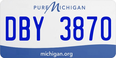 MI license plate DBY3870