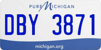 MI license plate DBY3871