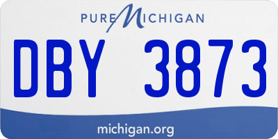 MI license plate DBY3873