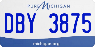 MI license plate DBY3875