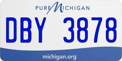 MI license plate DBY3878