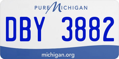 MI license plate DBY3882