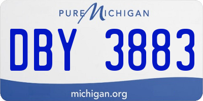 MI license plate DBY3883
