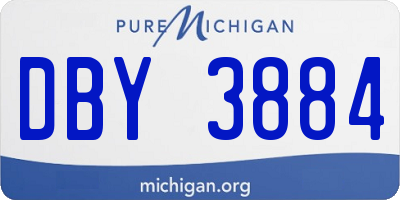 MI license plate DBY3884