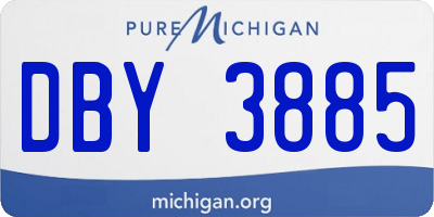 MI license plate DBY3885