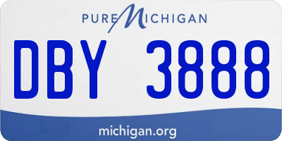 MI license plate DBY3888