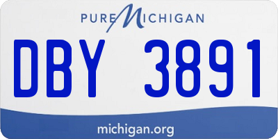 MI license plate DBY3891