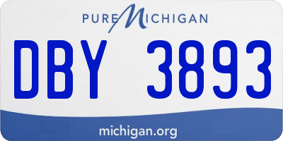 MI license plate DBY3893
