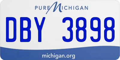 MI license plate DBY3898