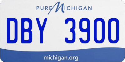MI license plate DBY3900