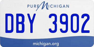 MI license plate DBY3902