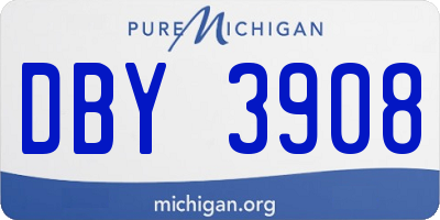 MI license plate DBY3908