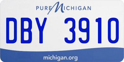 MI license plate DBY3910