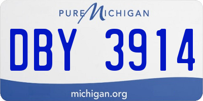MI license plate DBY3914