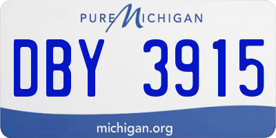 MI license plate DBY3915