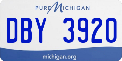 MI license plate DBY3920