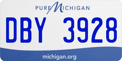 MI license plate DBY3928